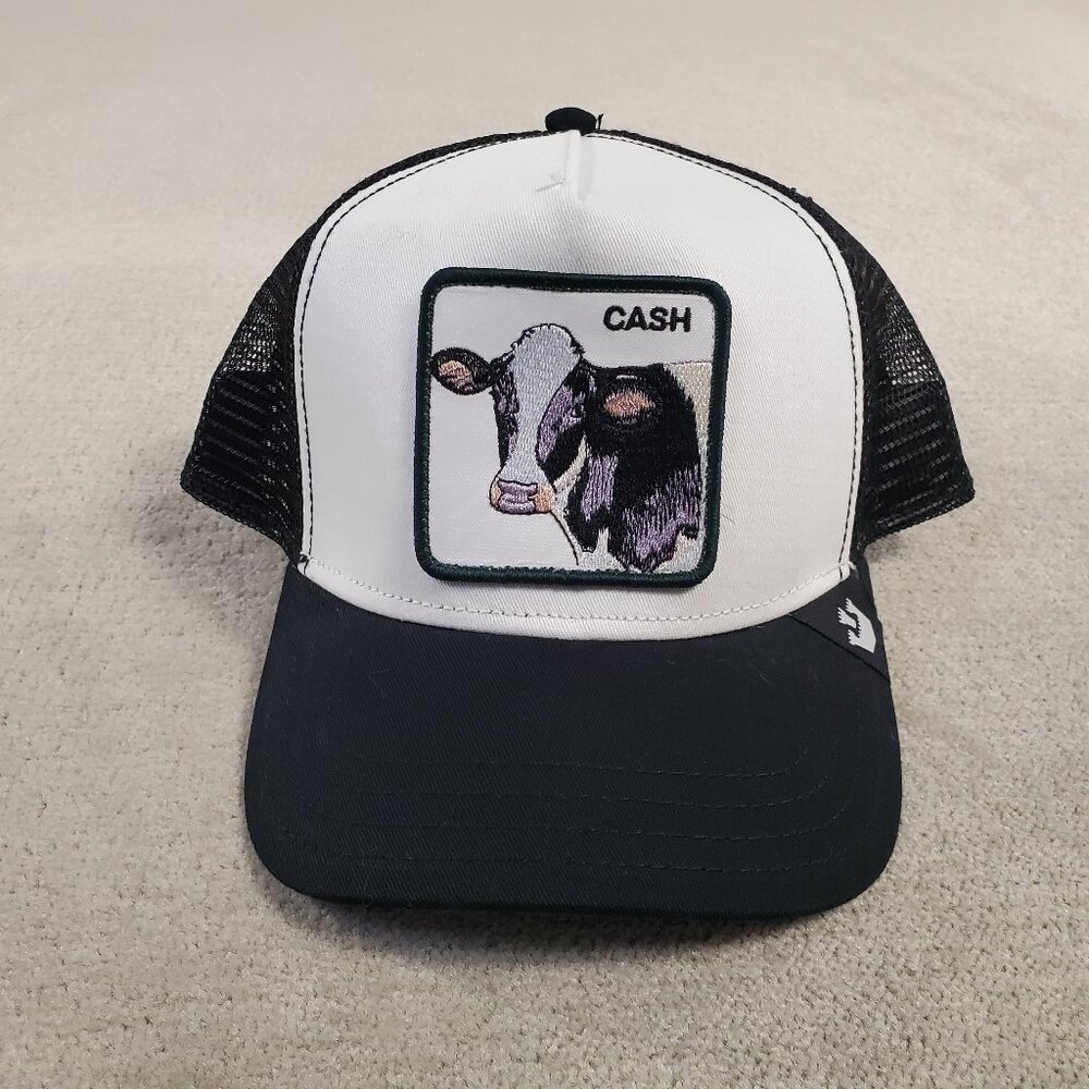 Goorin Bros Hat Cap Black White Cash Cow Mesh Snapback The Farm One Size